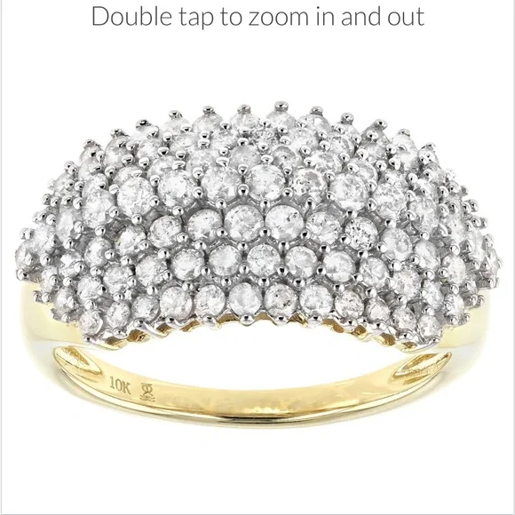 3g 10K 1 & 1/2 carat  Diamond SOLID Yellow Gold NATURAL Diamond  Ring 1.… - Picture 2 of 15